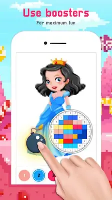 Cute Pixel Art Color by Number android App screenshot 1