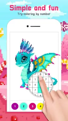 Cute Pixel Art Color by Number android App screenshot 3